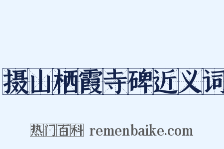 摄山栖霞寺碑近义词是什么意思的图片
